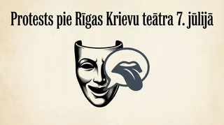 Protests pie Rīgas Krievu teātra 7. jūlijā